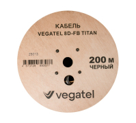 Кабель коаксиальный VEGATEL 8D-FB (Titan, черный) бухта 200м