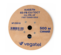 Кабель коаксиальный VEGATEL 5D-FB Cu (ГОСТ, синий)