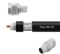 Кабельная сборка 8D/FB (Titan, черный) (N-male - N-female) 2м