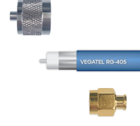 Кабельная сборка VEGATEL RG-405 (FEP, SF-086) (SMA-male - N-male) 2м
