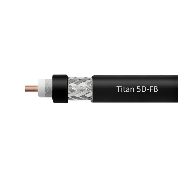 Кабельная сборка 5D/FB (Titan, черный) (N-female - SMA-male)