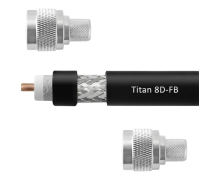Кабельная сборка 8D/FB (Titan, черный) (N-male - N-male) 10м