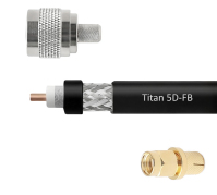 Кабельная сборка 5D/FB (Titan, черный) (N-male - SMA-male) 1м