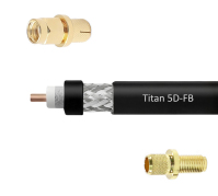 Кабельная сборка 5D/FB (Titan, черный) (SMA-male - SMA-female) 3м