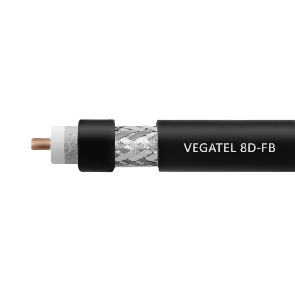 Кабель коаксиальный VEGATEL 8D-FB (ГОСТ, черный) бухта 100м